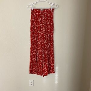 Front slit floral pants